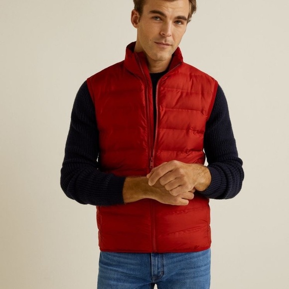 Eddie Bauer Red Quilted Goose Downlight Vest - Picture 3 of 16